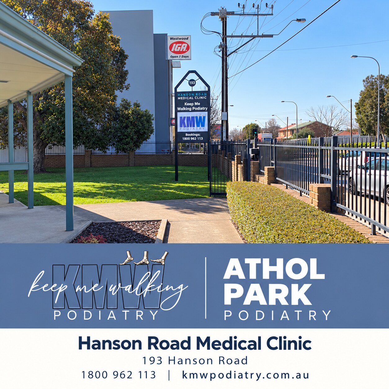 KMW Podiatry Athol Park — clinic location and contact details